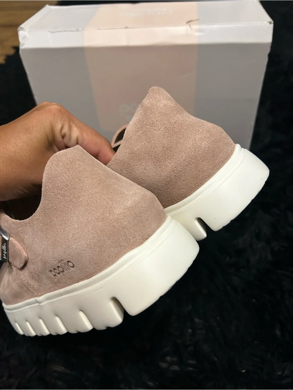 PAPILLIO by BIRKENSTOCK Mary Jane pink leather platform shoes women’s eur 39 new